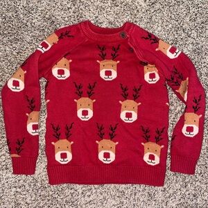 Gymboree Red Reindeer Crewneck Sweater